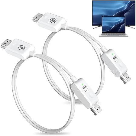 Wireless HDMI Transmitter and Receiver, 1080P Funk HDMI Funkübertragung für Streaming Video Audio File von Streaming Video Audio File von, Laptop, PC zu HDTV, Projektor, Wireless HDMI Dongle 98Ft/30M